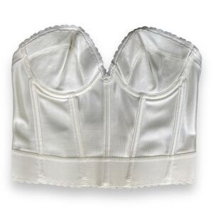 Vintage 1970's Adonna  JC Penney Women's Union Made Strapless Bra White Size 36B